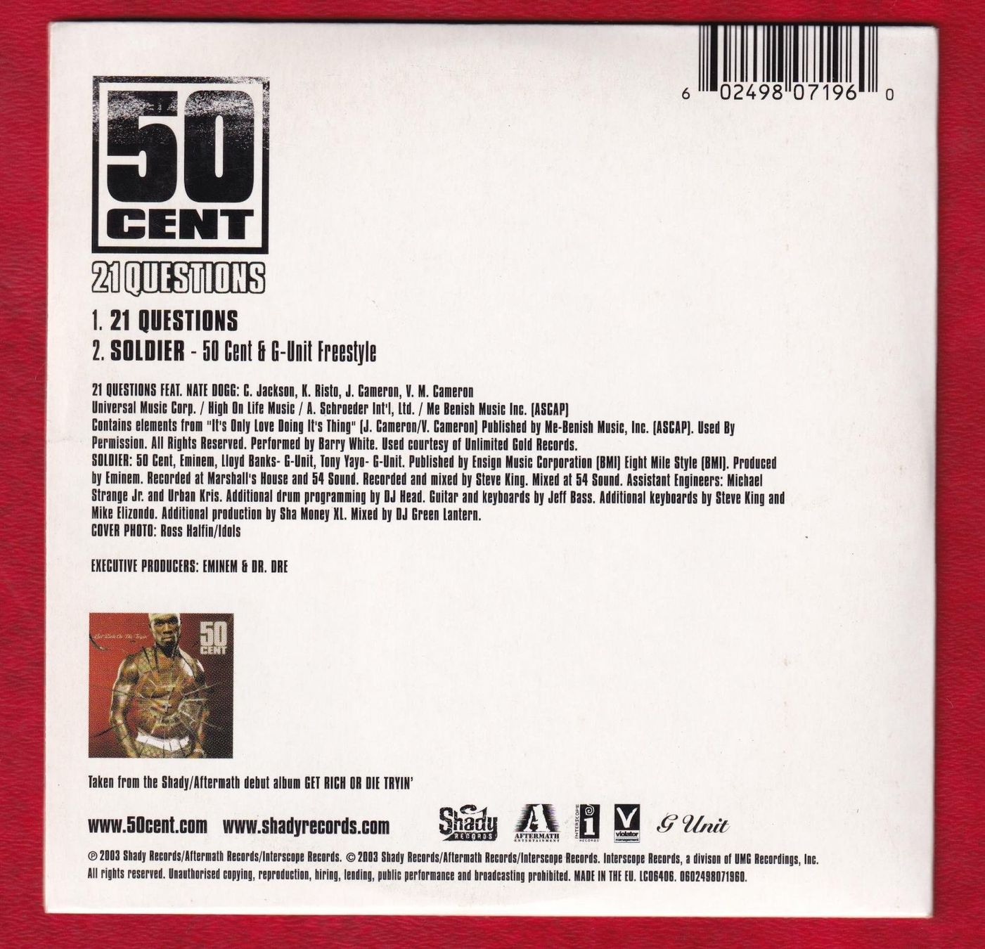 CDs: 50 Cent - 21 Questions (CD-Single) – Gebraucht aus Zürich von Pfluftl2000 1