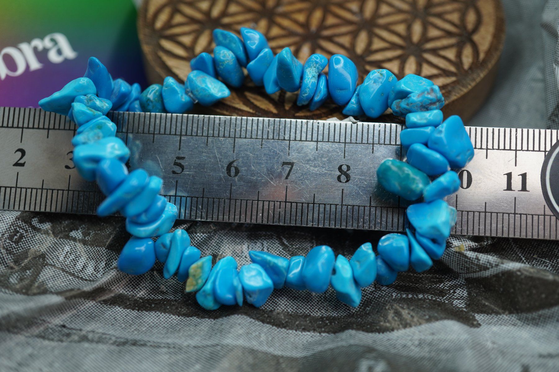 Minerali & Pietre curative: Türkenit blau   Splitter elastisches Armband  Ab 1.- – Nuovo e nell'imballaggio originale da Eschenbach SG venduto da topstone 5