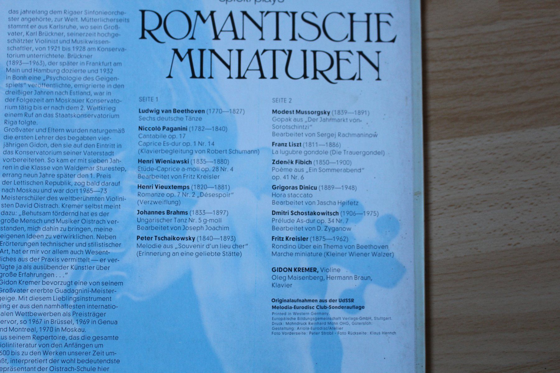 Dischi in vinile: 6 Klassik-Schallplatten: Romantik – Usato da Möriken AG venduto da Klassikschallplatten 1