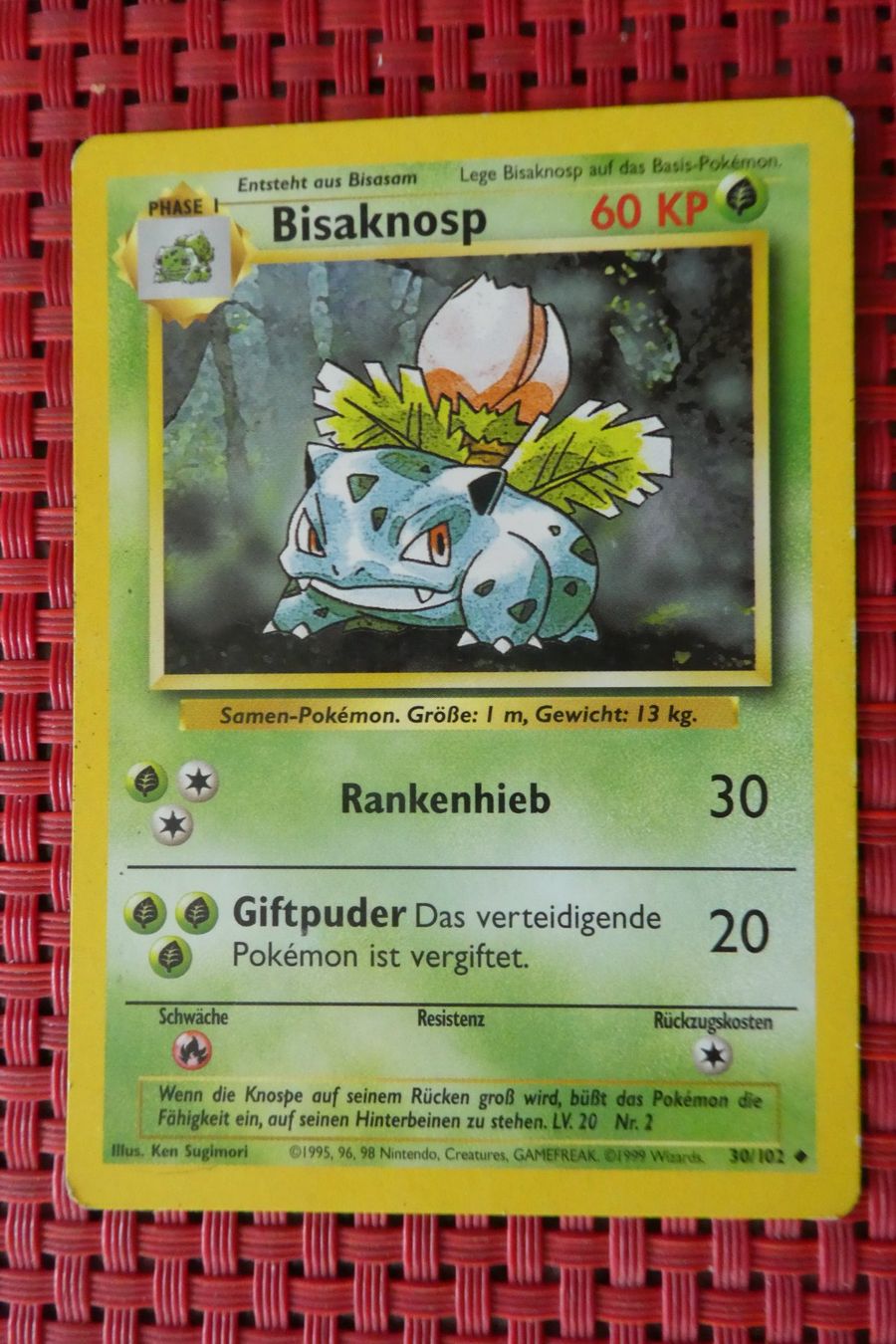 Pokémon Sammelbilder & Trading cards: Pokémon BISAKNOSP – Gebraucht aus Au ZH von Osterhase4