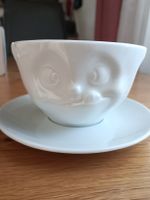 Gesicht Kaffee Tasse "Lecker" Porzellan 200ml NEU