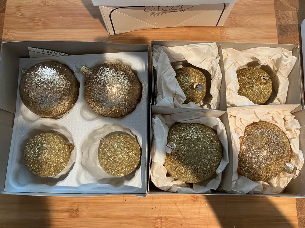 Christbaum Kugeln golden Glitzer 8 Stück (Gebraucht) in Glarus für CHF ...