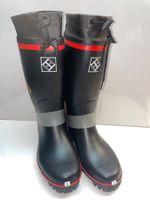 NEUE & UNGETRAGENE schwarze Gummistiefel, Schnürkragen 41/42