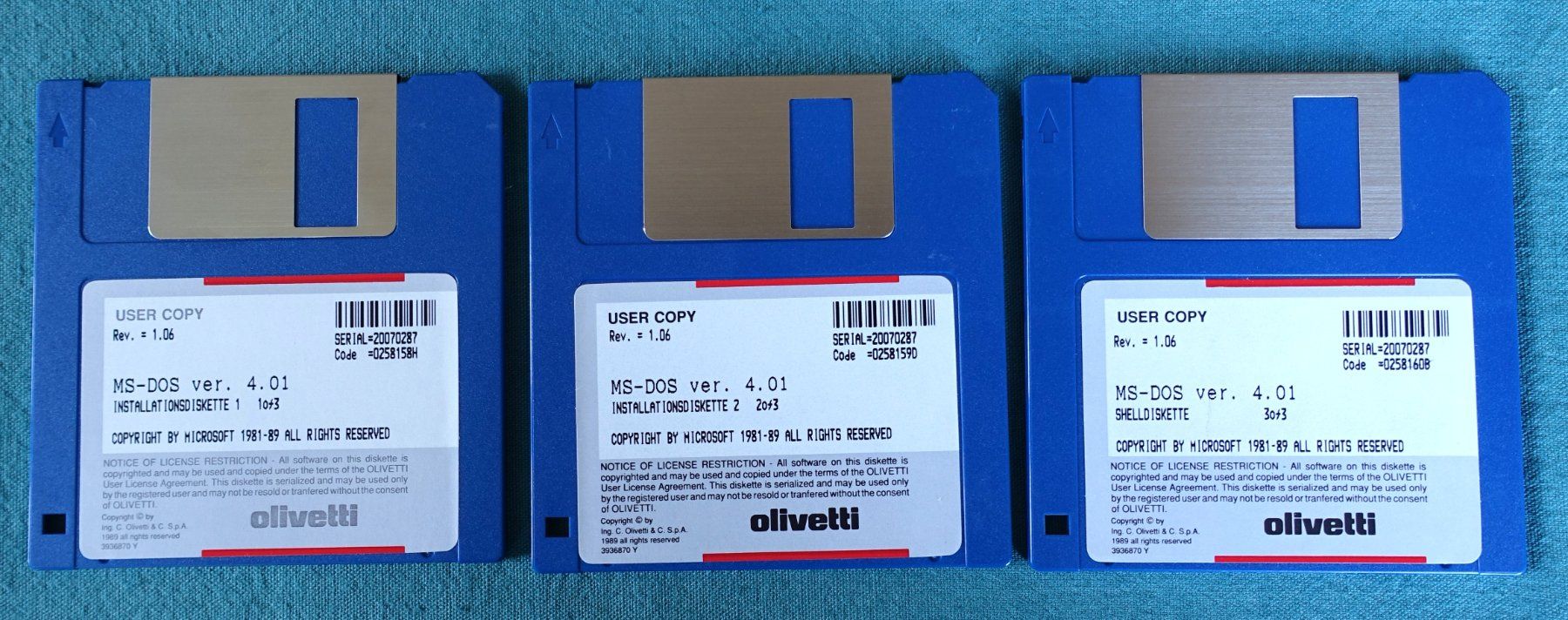Software: MS DOS 4.01, gehörte zu Olivetti Computer – Usato da Lohn-Ammannsegg venduto da Vizechef