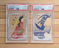 Pokemon Stamp Box Pikachu Cramorant PSA 10 Set Japan