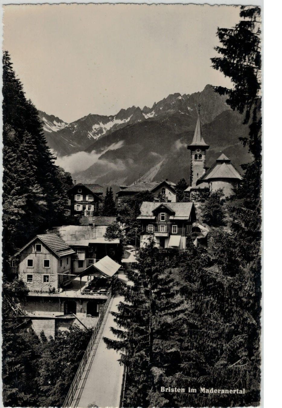 Cartoline postali: UR 5 Bristen Maderanertal 1954 – Usato da Fribourg venduto da philafri