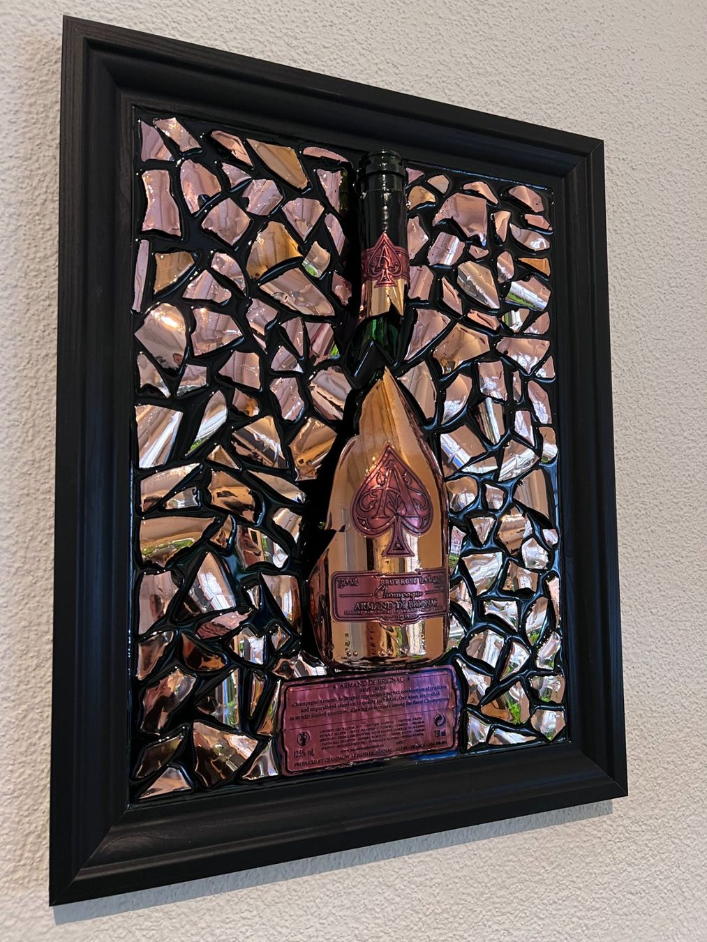 Wein: Armand de Brignac Rosé Handgemachtes Wandbild Champagner – Neu (gemäss Beschreibung) aus Mägenwil von Jan.k02 2