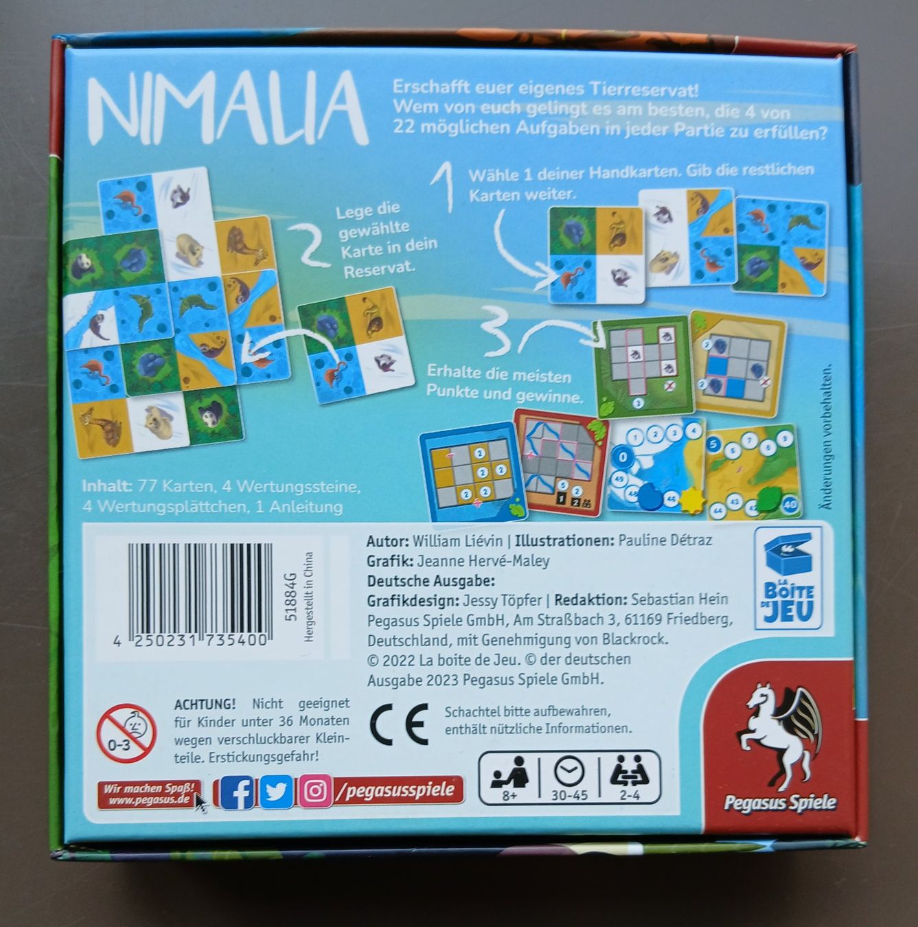 Pegasus Spiele Jeux: Nimalia – D'occasion à Luzern par Avacont 1