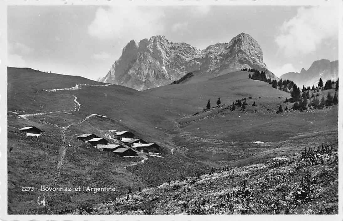 Cartoline postali: Souvenir de BOVONNAZ 1935 – Usato da Winterthur venduto da SchatzchischtliWinti