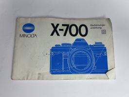 Minolta X-700 Bedienungs-anleitung