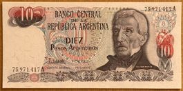 Argentinische Banknote - 10 Pesos - Raritat