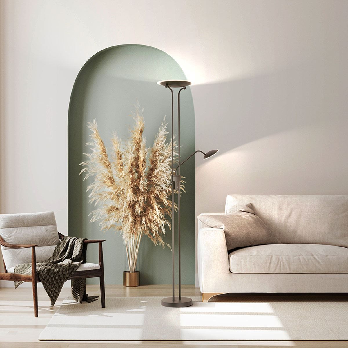 Lampade: LED Stehleuchte, Schwarz, 180 cm Höhe – Nuovo (secondo la descrizione) da Kreuzlingen venduto da Smart-Light 1
