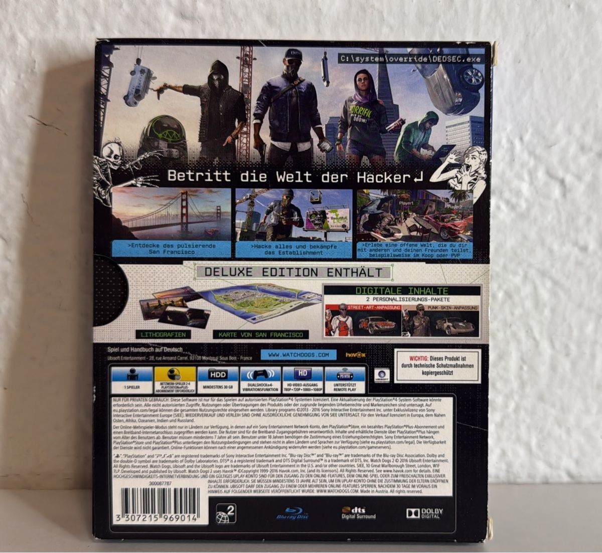Sony Giochi: Watch Dogs 2 Deluxe Edition PS4/PS5 game complete set – Usato da Ehrendingen venduto da bubulence 3