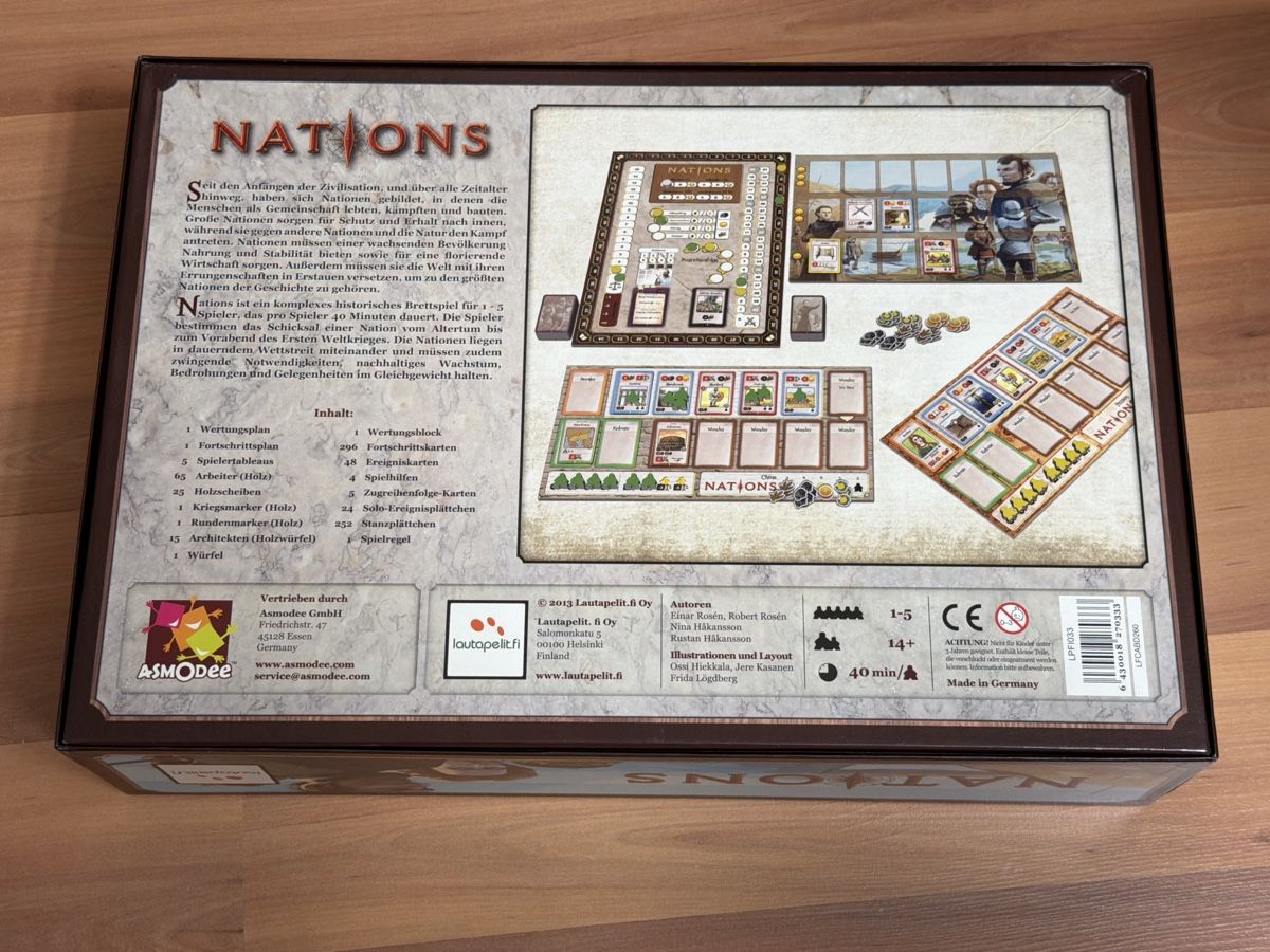 Giochi: Brettspiel Nations – Nuovo (secondo la descrizione) da Hittnau venduto da PeterS75 1