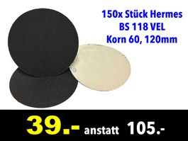 🔴 Schleifpapier HERMES 150x Stück BS 118 VEL Korn 120 /49