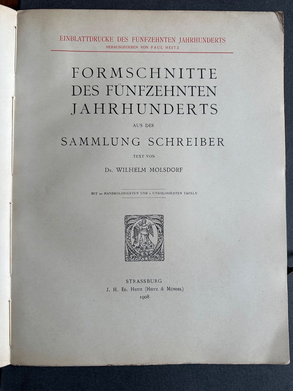 Libri: Wilhelm Molsdorf: Formschnitte des 15. Jahrhunderts – Usato da Zürich venduto da allp 1