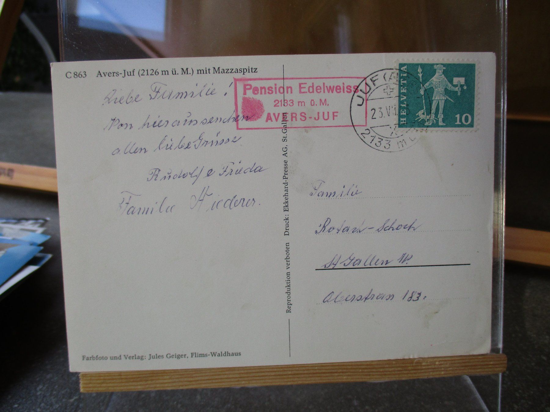 Cartoline postali: Avers Juf Postkarte  2 – Usato da Felsberg venduto da sanwill 1