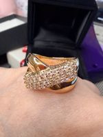 18k Gold Ring mit 0.870 ct Natur Diamanten /7.4 Gramm /54EU