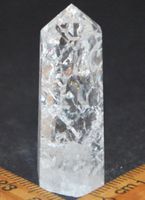 Deko - Heilstein D-317 – Eis Kristall - Quarz Turm 4,2 cm