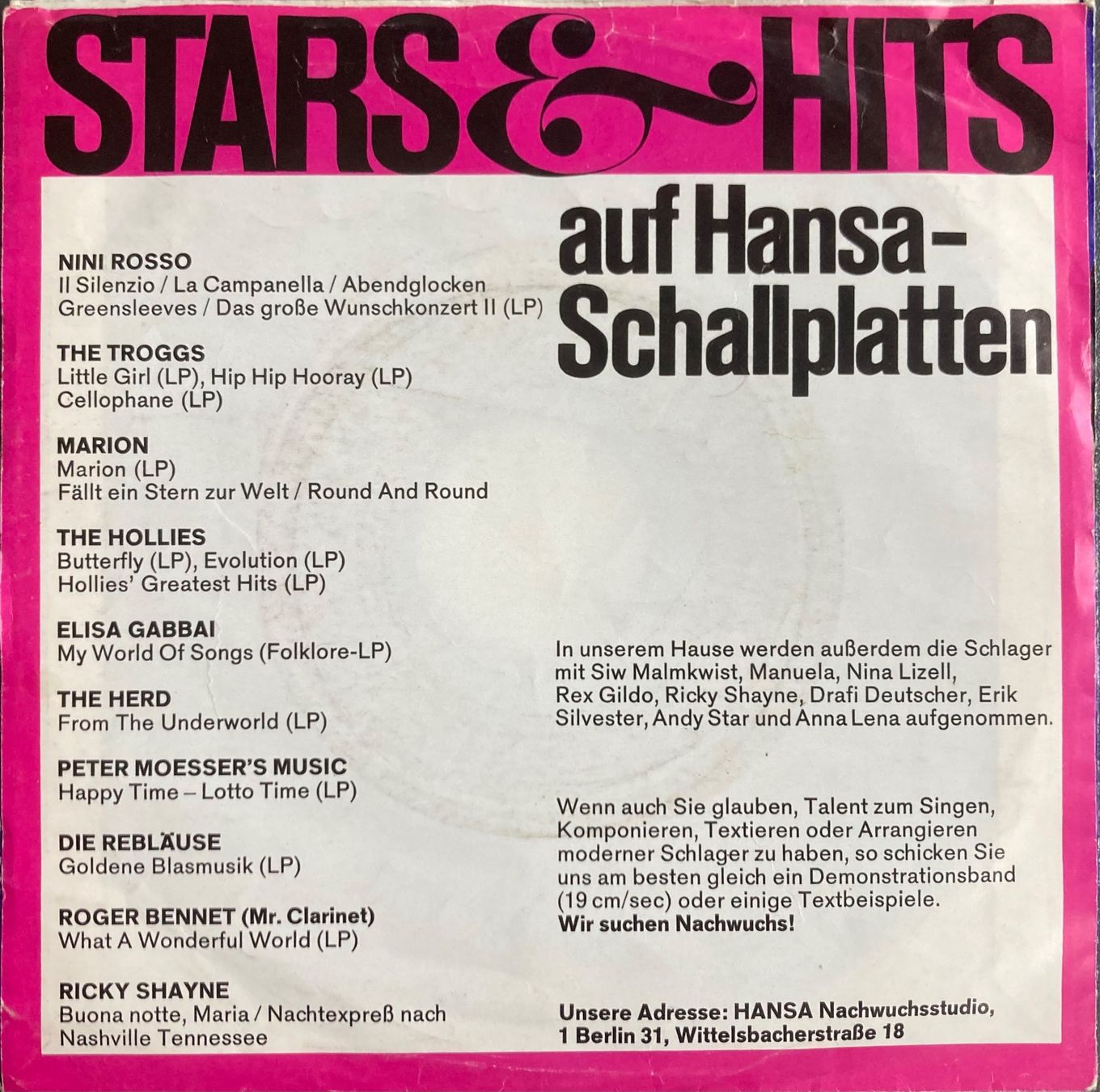 Schallplatten: GIORGIO - LOOKY, LOOKY – Gebraucht aus Poliez-Pittet von Newtown-Records 1