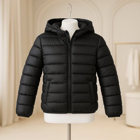 Piumino nero Terranova bambino – NUOVO 4/5 anni 105/110