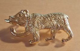 Brosche Bär Goldfarben Vintage guter Zustand