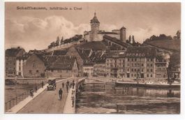 SCHAFFHAUSEN Schifflände u. Unot - Dampfschiff - Auto