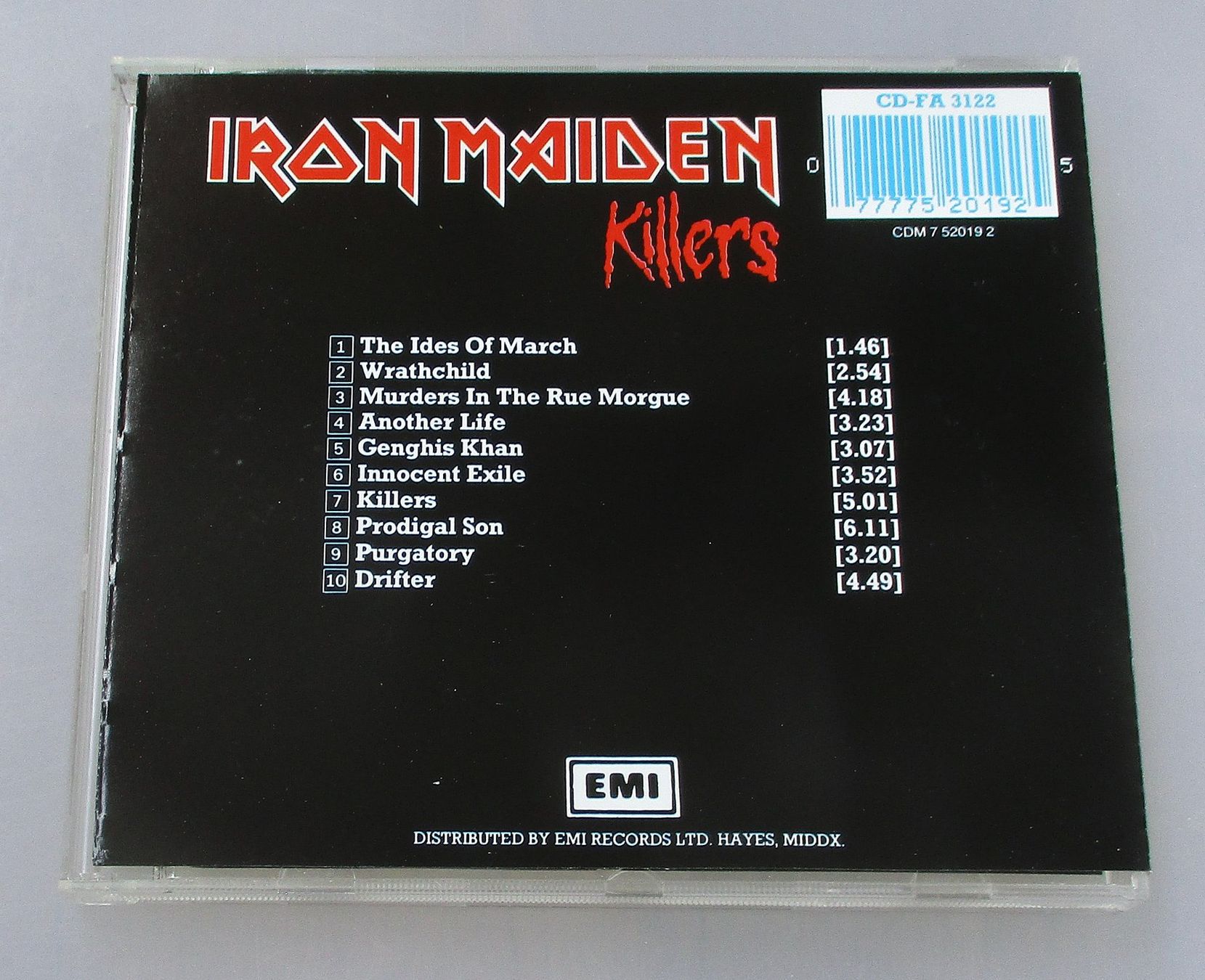 CD: IRON MAIDEN - Killers - 1. Ausgabe 1987 – Usato da Wattwil venduto da Muriel11 1