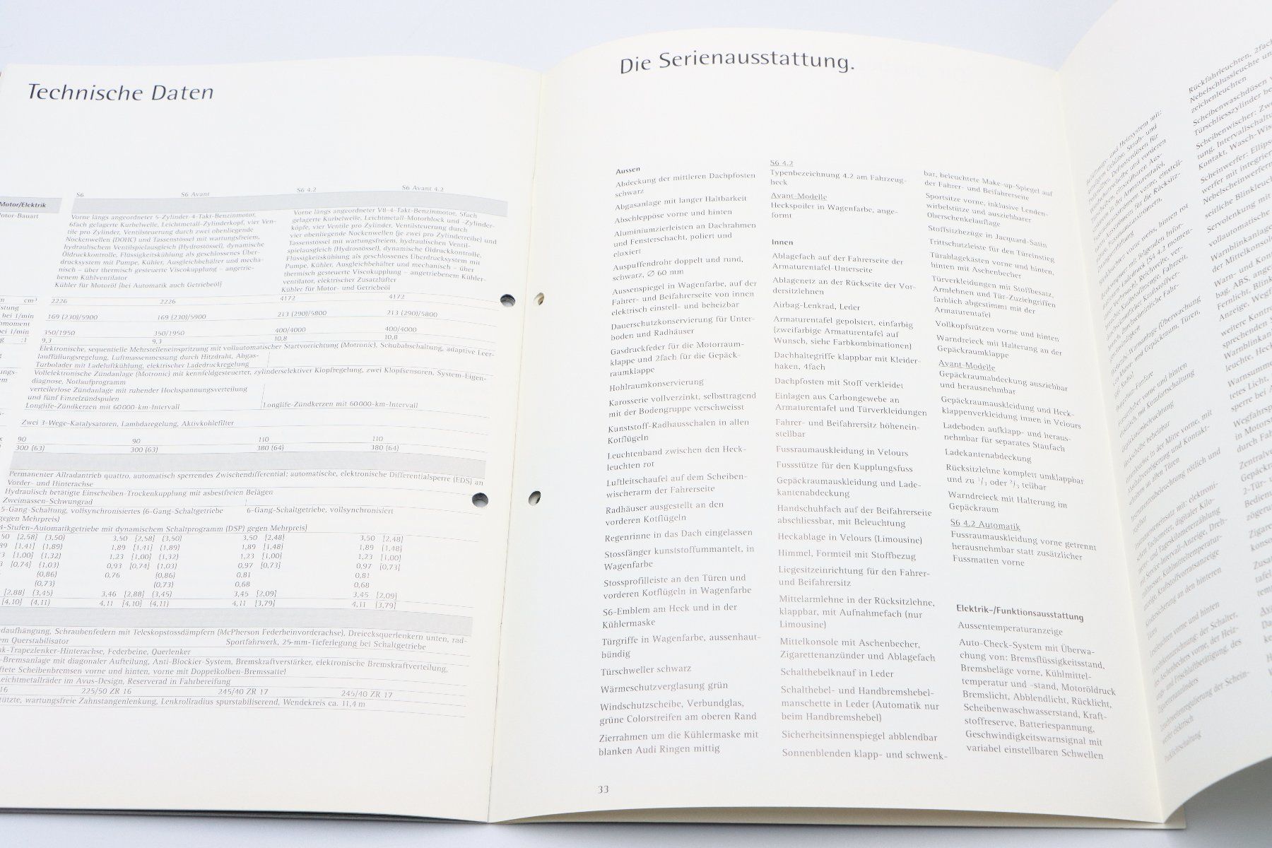Audi Documenti: Audi S6 Limousine / Avant 1994 Prospekt – Usato da Bühl b.Aarberg venduto da Collectorpassions 7