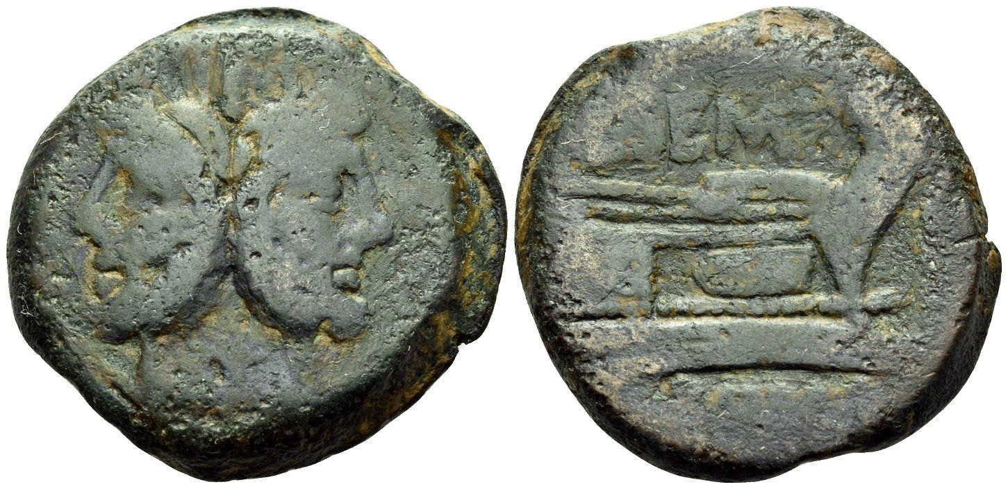 Tutti le monete: Roman Republic. L. Sempronius PITIO bronze AS – Usato da La Sarraz venduto da classicworldcoins