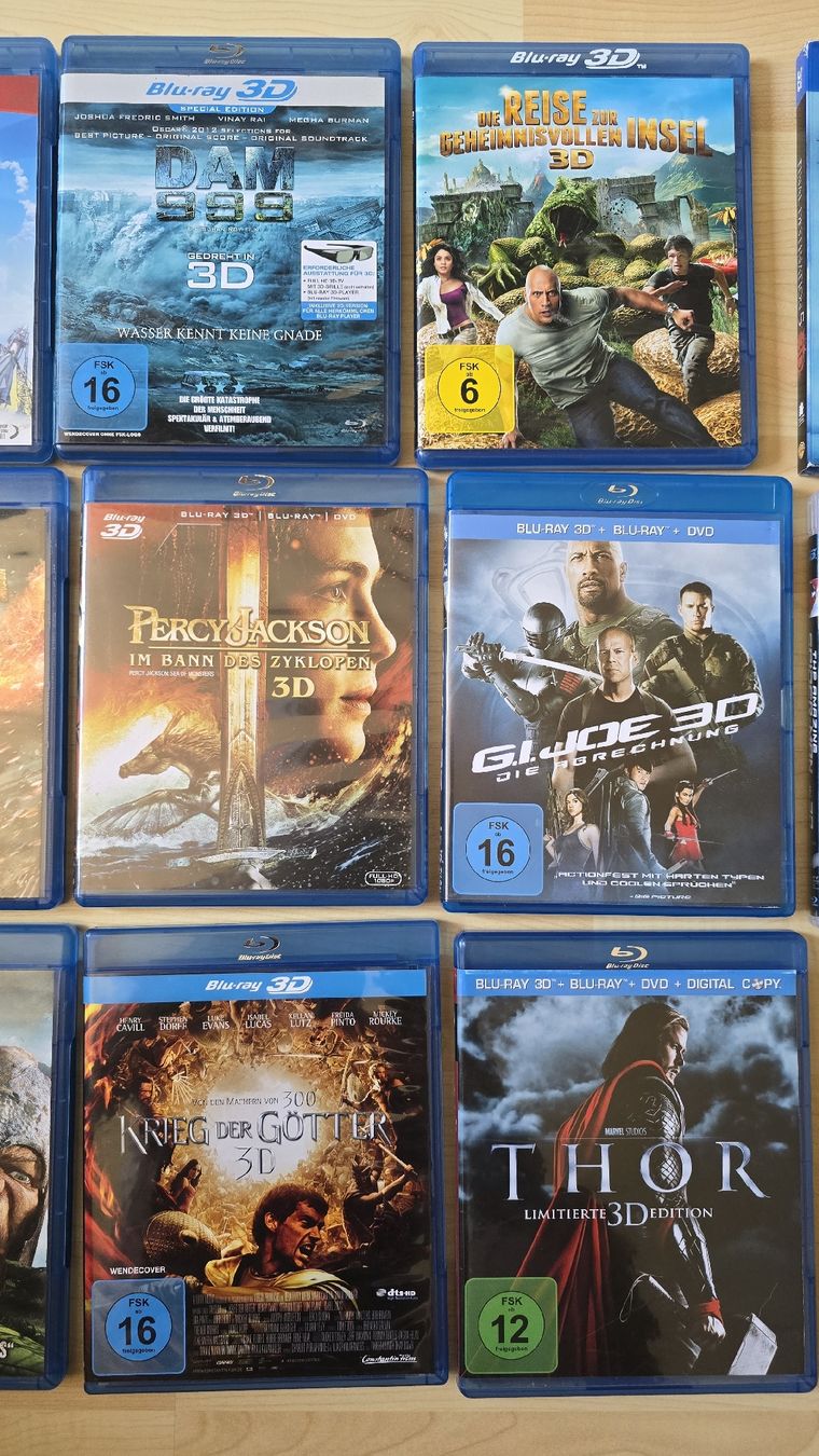 Tutti i DVDs: "3D" BLUE RAY SAMLUNG (14 Stück). – Usato da Moosseedorf venduto da dkdk09 2