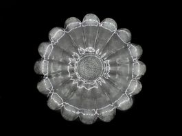 Glasschale Blumenform transparent