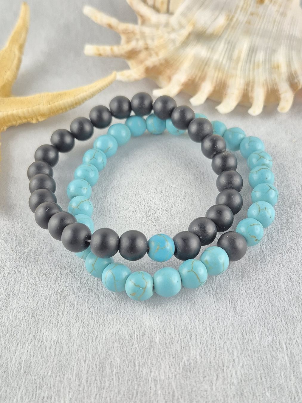 Armbänder & -reifen: Naturstein Yin Yang Perlen Armband/ 2 Teile – Neu und originalverpackt aus Wädenswil von Orso31 3