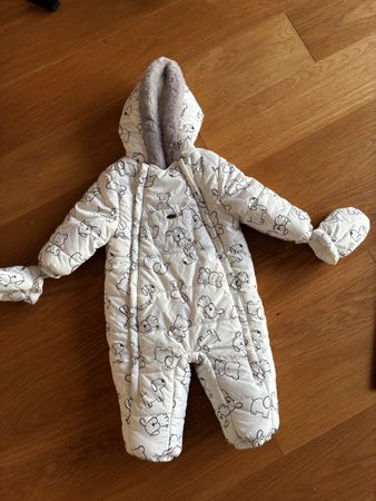 Baby Snowsuit, 4-6 Months, Teddy Bear Print, Winteranzug