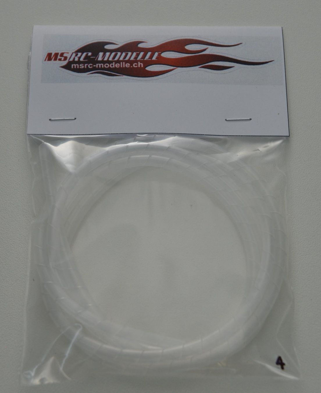 Modellismo RC: Spiroschlauch 4mm Weiss 1Meter – Nuovo e nell'imballaggio originale da Rüti venduto da MSRCModelle