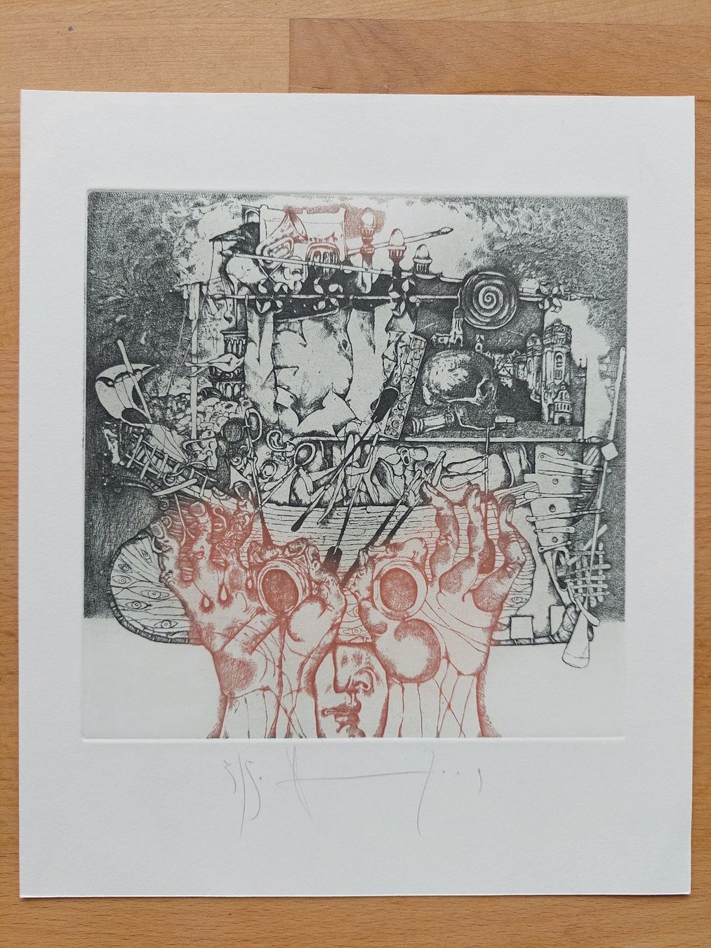 Tableaux: Exlibris Ivan Rusachek - Original Radierung Narrenschiff – D'occasion à Obfelden par Exlibris-Art