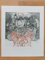 Exlibris Ivan Rusachek - Original Radierung Narrenschiff