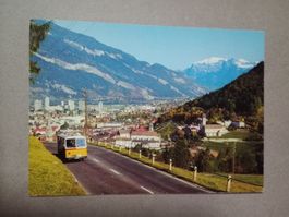 Ak Chur gegen das Rheintal Postauto Falknis