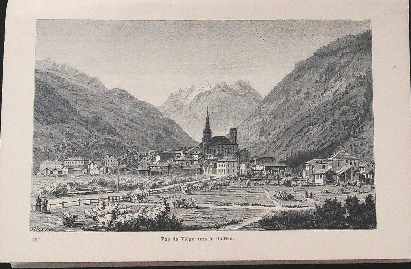 Incisioni: Zermatt  Wanderbild um 1885 – Usato da Rafz venduto da Helvet32 2
