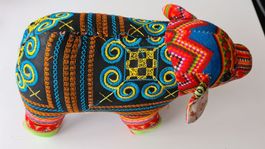 Glücks - Schwein Stofftier, Handarbeit, Bein zum nähen 24 cm