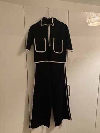 Strick-Set Zara MNG schwarz weiss Grösse S gebraucht