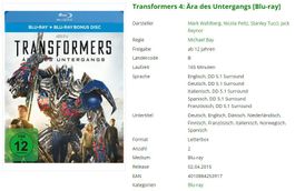 Transformers 4: Ära des Untergangs (Blu-ray)