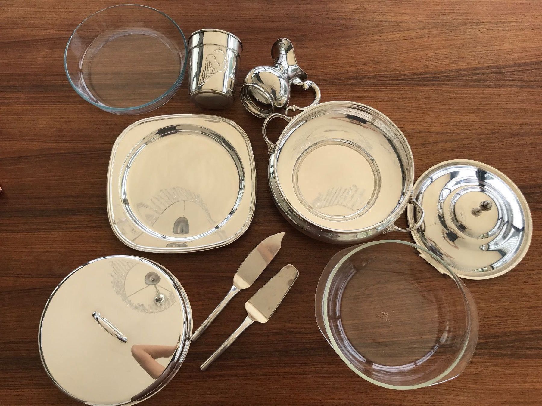 Set di piatti: Luxuriöses 10-teiliges SILBER Servierset – Usato da niederbipp venduto da Esbenz 3