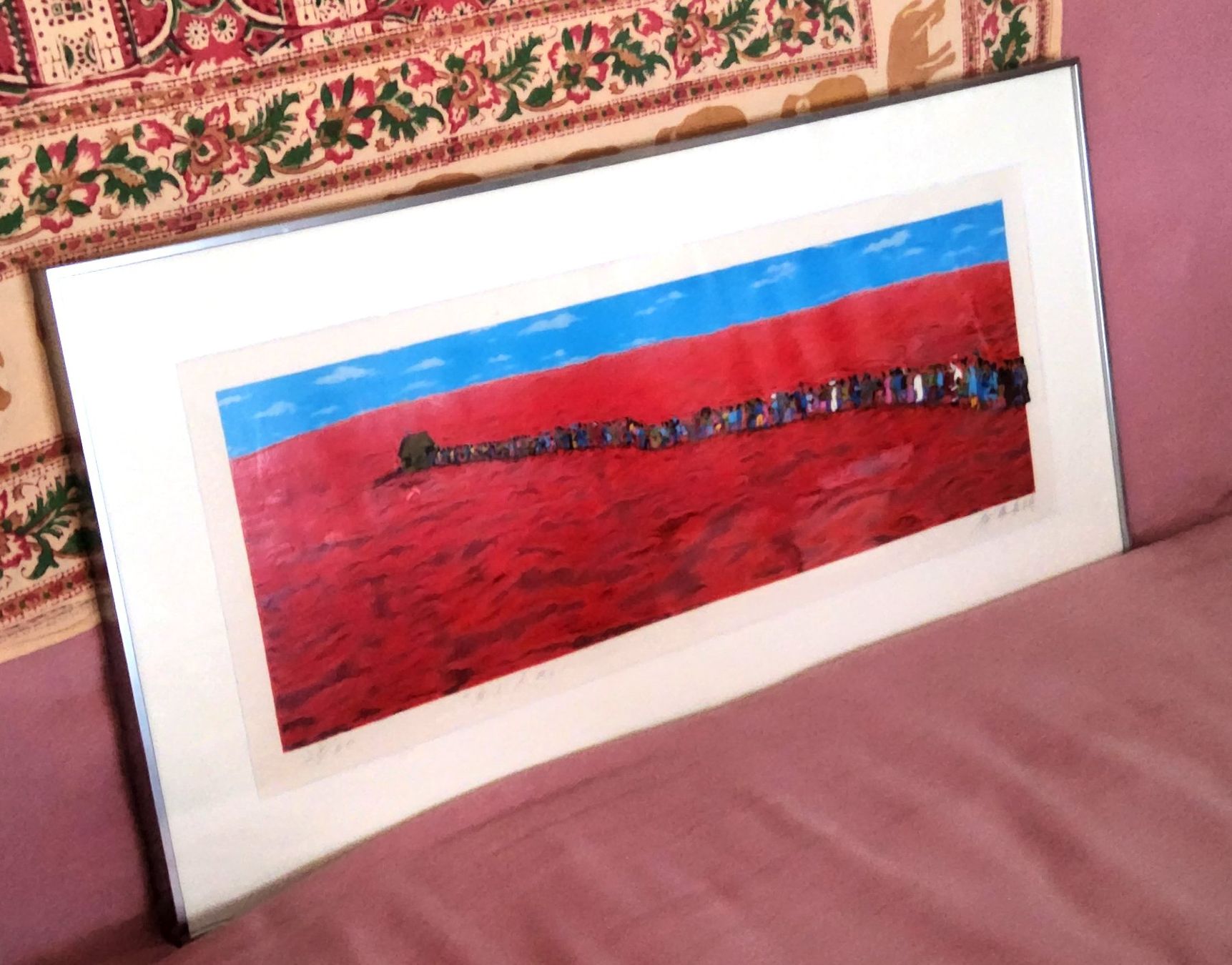 Grafiken & Lithographien: SAITOH GOROH - "SCHLANGENSTEHENDE MENSCHEN" - seltene Litho – Gebraucht aus Thalwil von freespirit-kev 1
