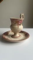 Tasse à café porcelaine décor floral ancienne