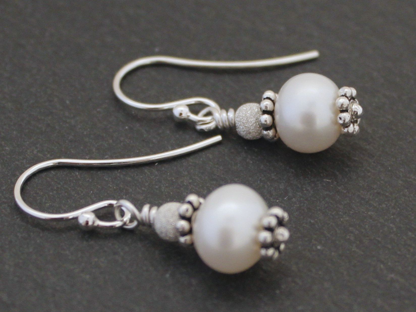 Ohrringe & -stecker: Perlen Ohrhänger Sterling Silber Ohrringe Neu, Geschenkidee – Neu (gemäss Beschreibung) aus Goldach von byBigo