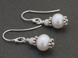 Perlen Ohrhänger Sterling Silber Ohrringe Neu, Geschenkidee