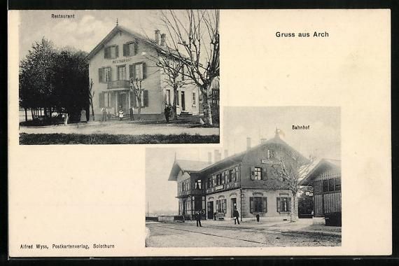 Ansichtskarten: AK Arch, Bahnhof, Restaurant – Gebraucht aus Berlin von bartko-reher
