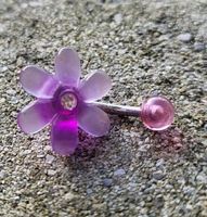 Piercing /Bauchnabelpiercing Blume violett,nickelfrei