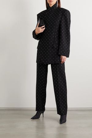 BALENCIAGA crystal embellished suit + shoes